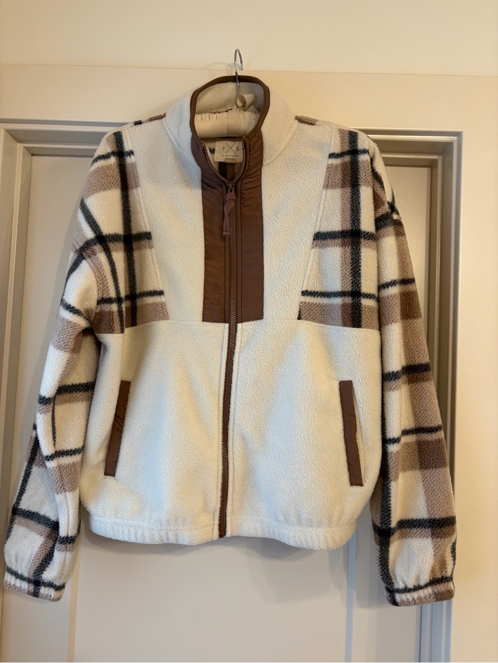 Fleece full zip cardigan size M